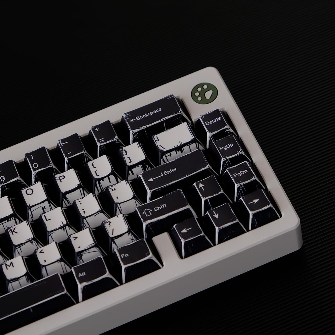137 PBT Keycaps, White and Black Keycap Sets, MXD Technology (Anti Sink, anti Scratch, anti Fade), 100% Suitable for Various Mechanical Keyboard, Recommended Styles for 5AS Esports Events