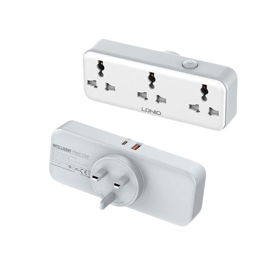 Multi-functional 180-degree Rotating Desk Power Strip