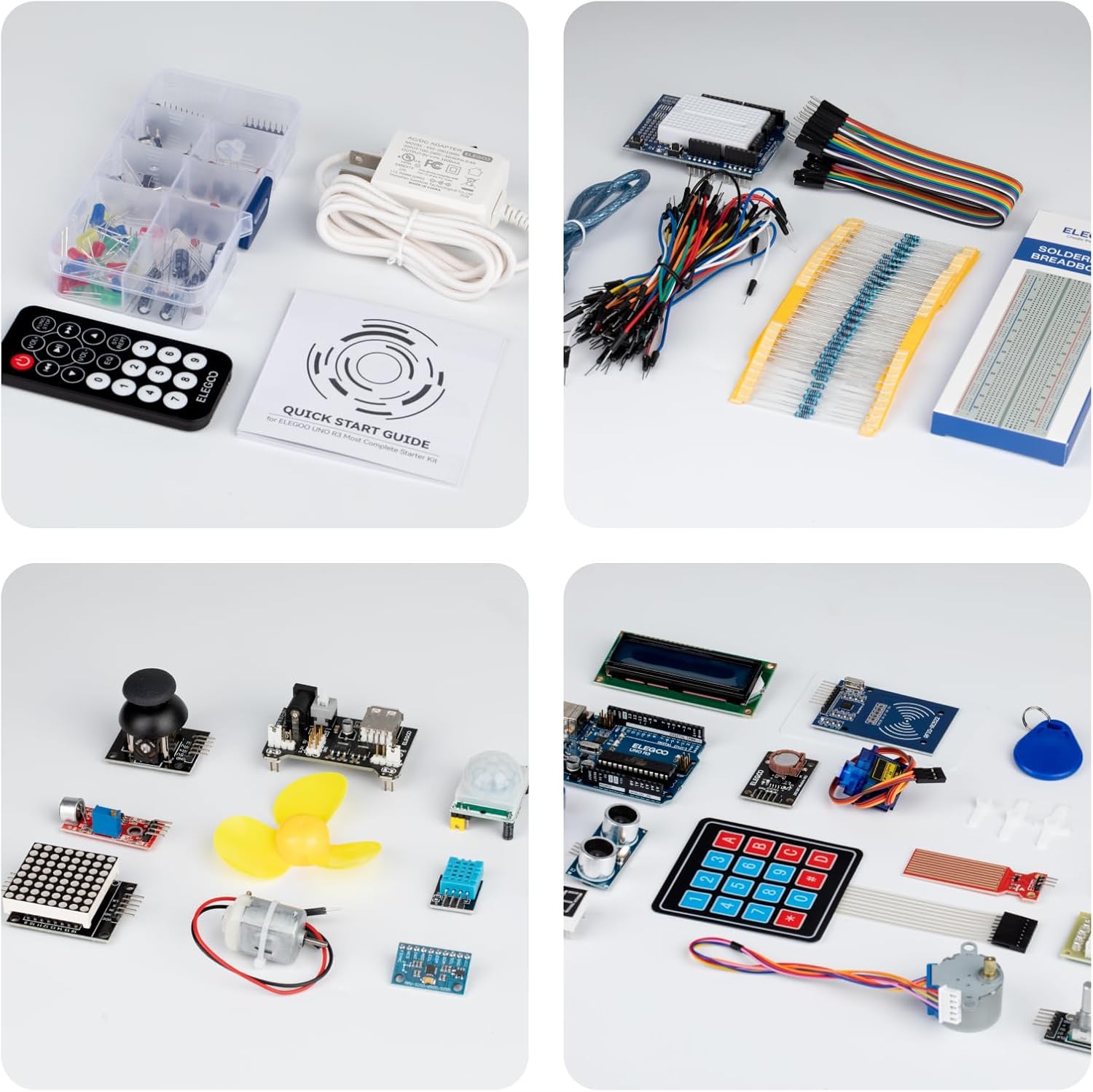 Arduino UNO R3 Starter Kit with RFID Sensor and IoT Components