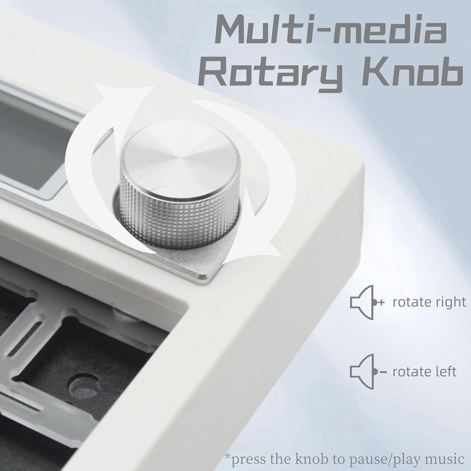GMK87 TKL Mechanical Keyboard Kit Tri-Mode for 3/5Pin Switches,85 Keys+Rotary Knob+Tft-Lcd Screen Hotswap PCB Gasket Mounted,Via Programmable DIY Keyboard Kit (White)